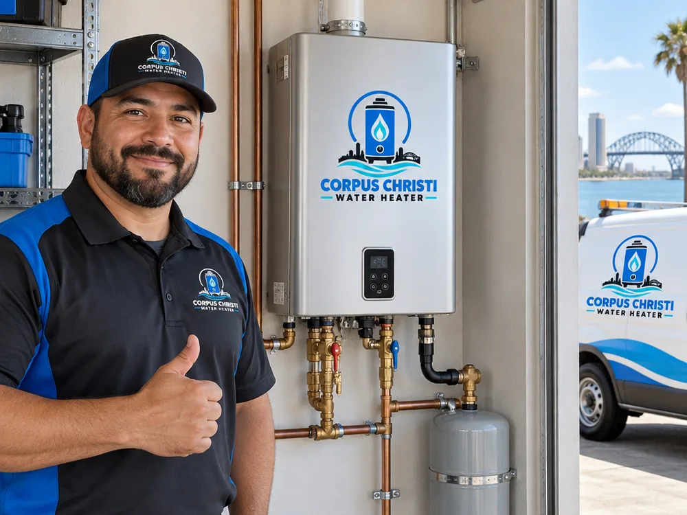 Wall-mounted tankless water heater with straight supported venting and tidy pipe routing